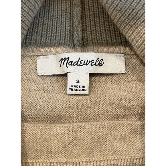 Madewell Brookhaven Wool Blend Turtleneck Sweater Women’s S Beige Dolman Sleeve - Picture 4 of 13